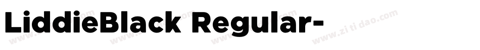 LiddieBlack Regular字体转换